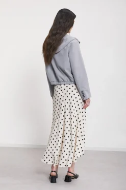 Jupe longue en crêpe de viscose