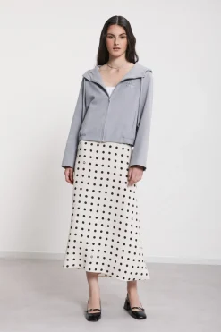 Jupe longue en crêpe de viscose