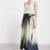 Jupe longue en viscose imprimée