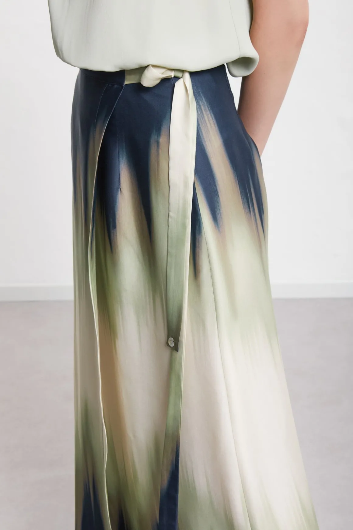 Jupe longue en viscose imprimée
