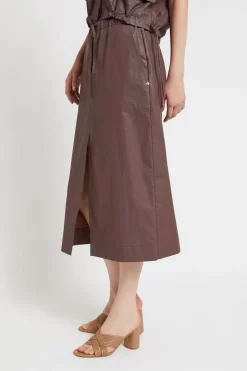 Jupe midi en coton