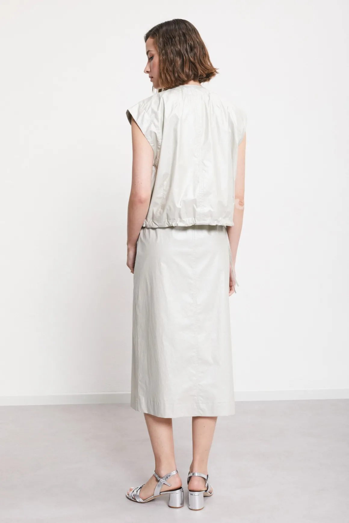 Jupe midi en coton