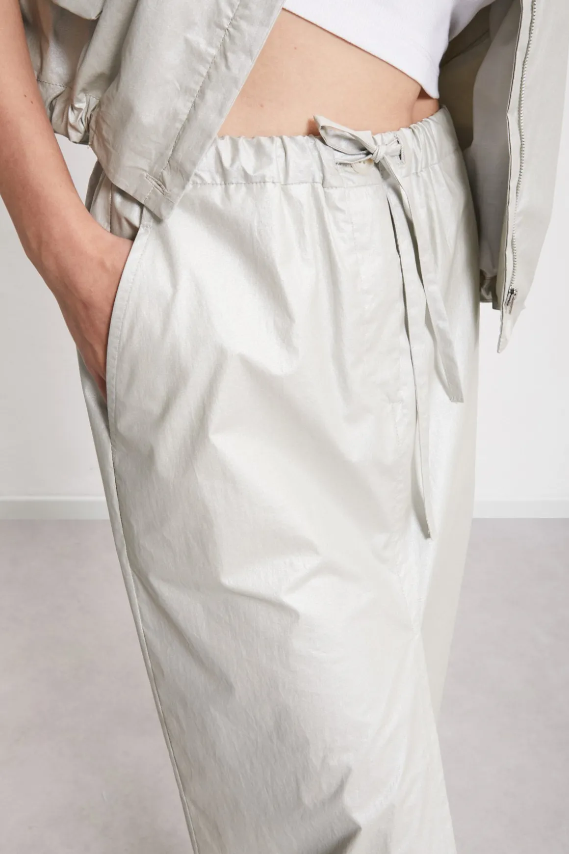 Jupe midi en coton