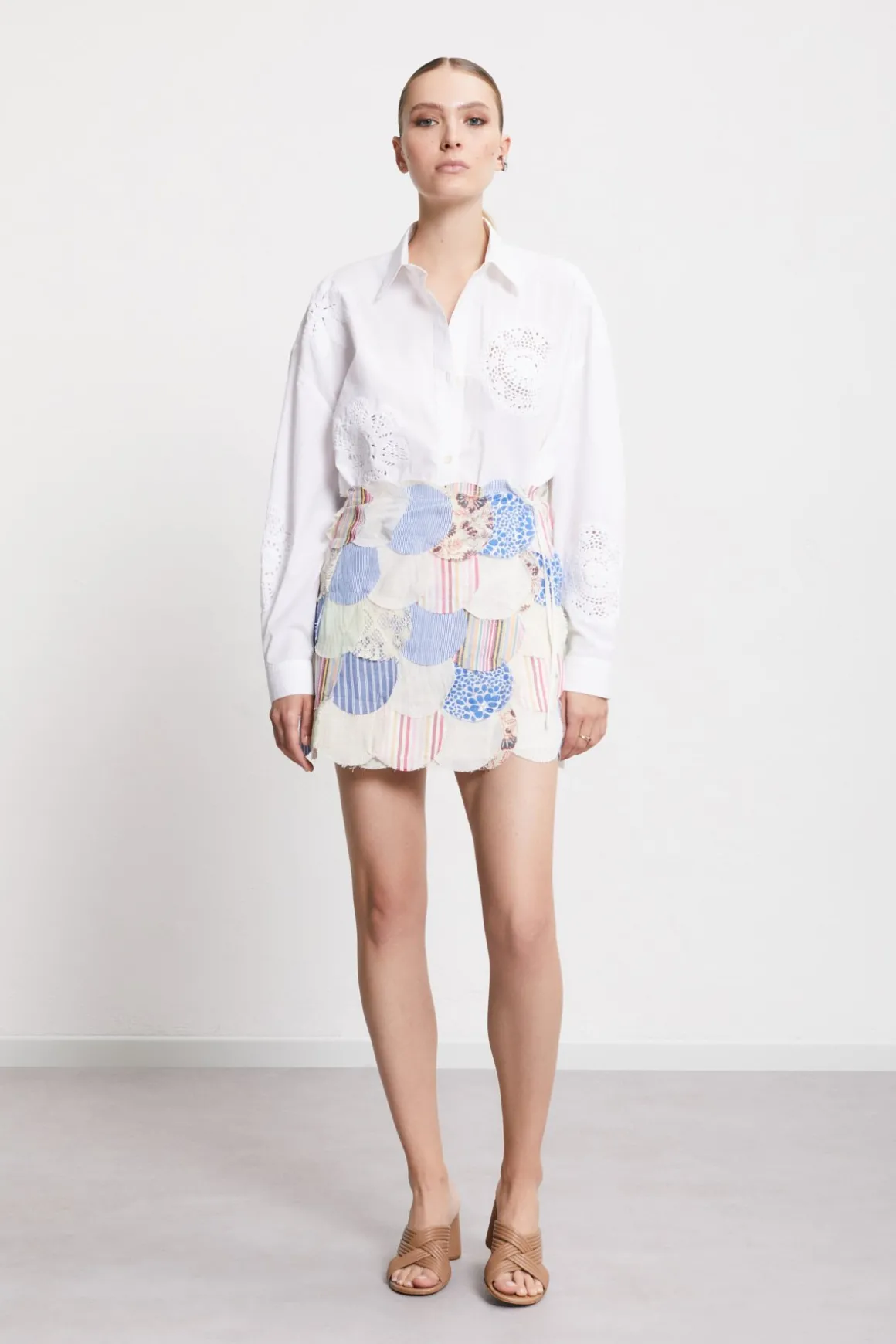 Mini jupe patchwork