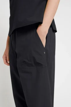 Pantalon carotte fit en popeline