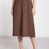 Pantalon cropped en popeline