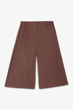 Pantalon cropped en popeline