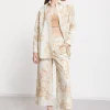 Pantalon culotte en popeline imprimée