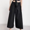 Pantalon culotte en popeline