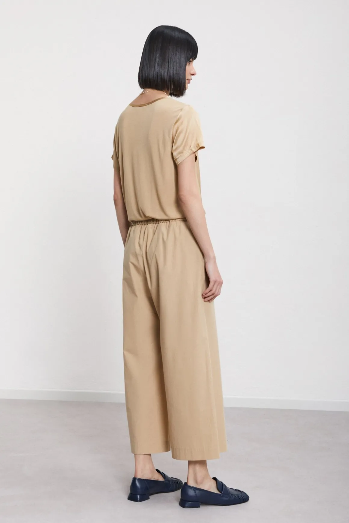 Pantalon culotte en popeline