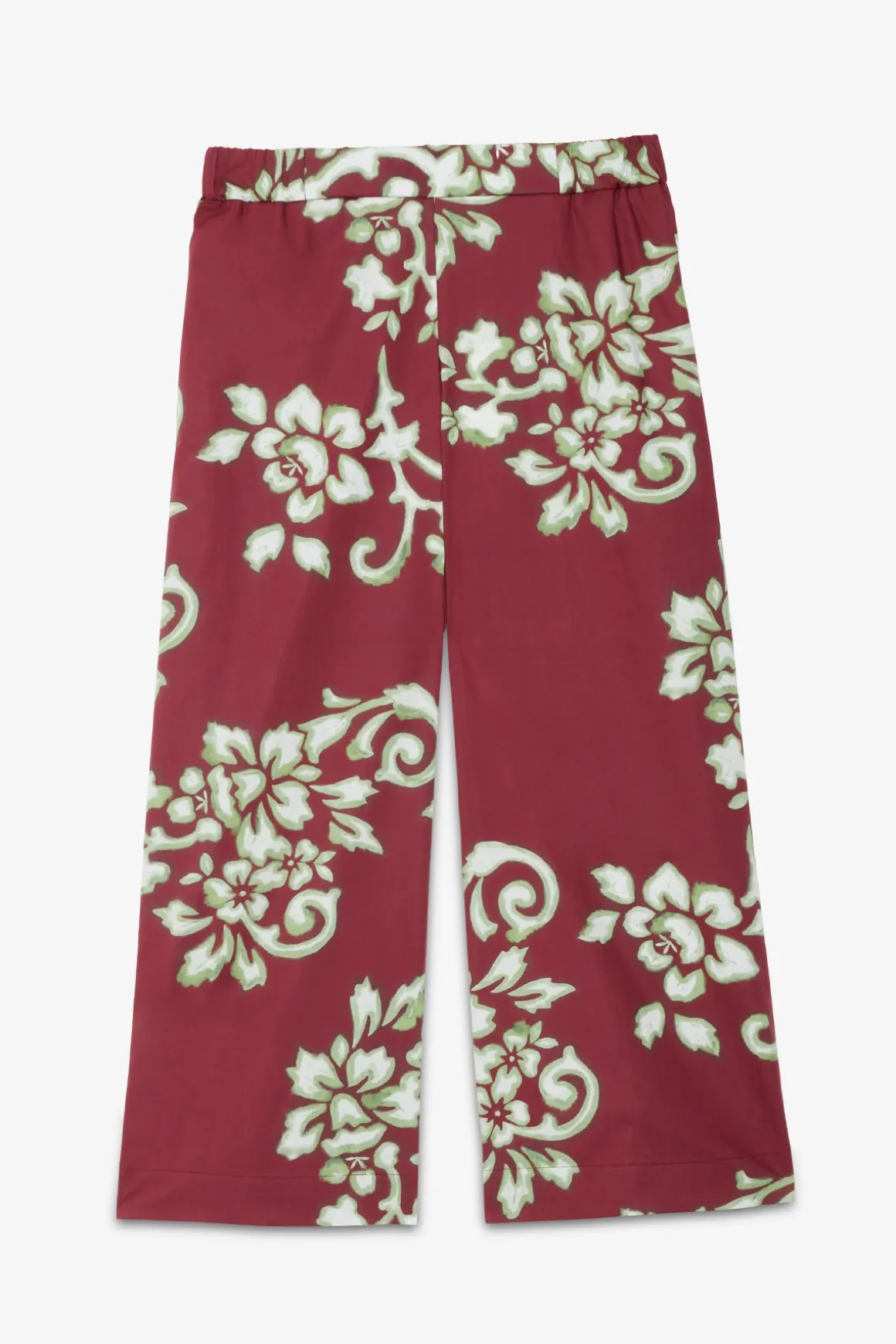 Pantalon culotte en popeline imprimée