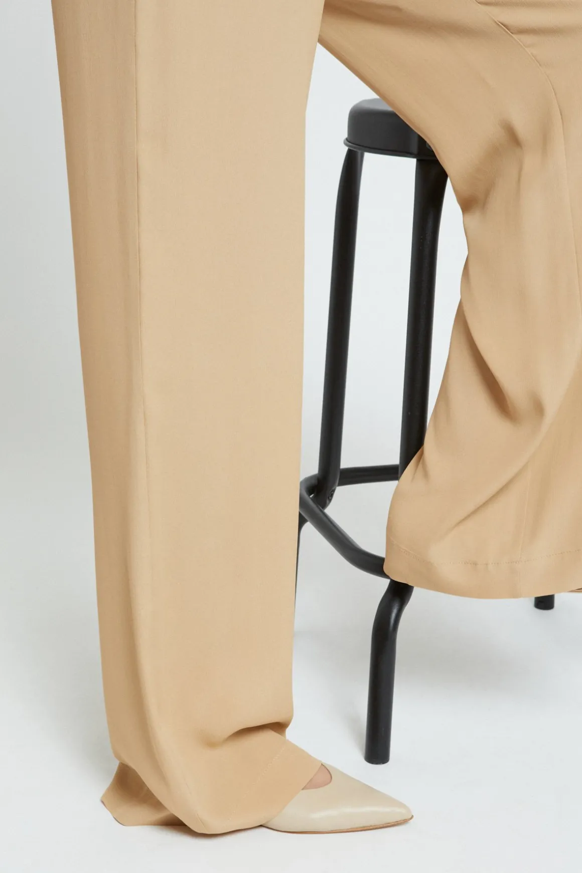 Pantalon en soie mélangée