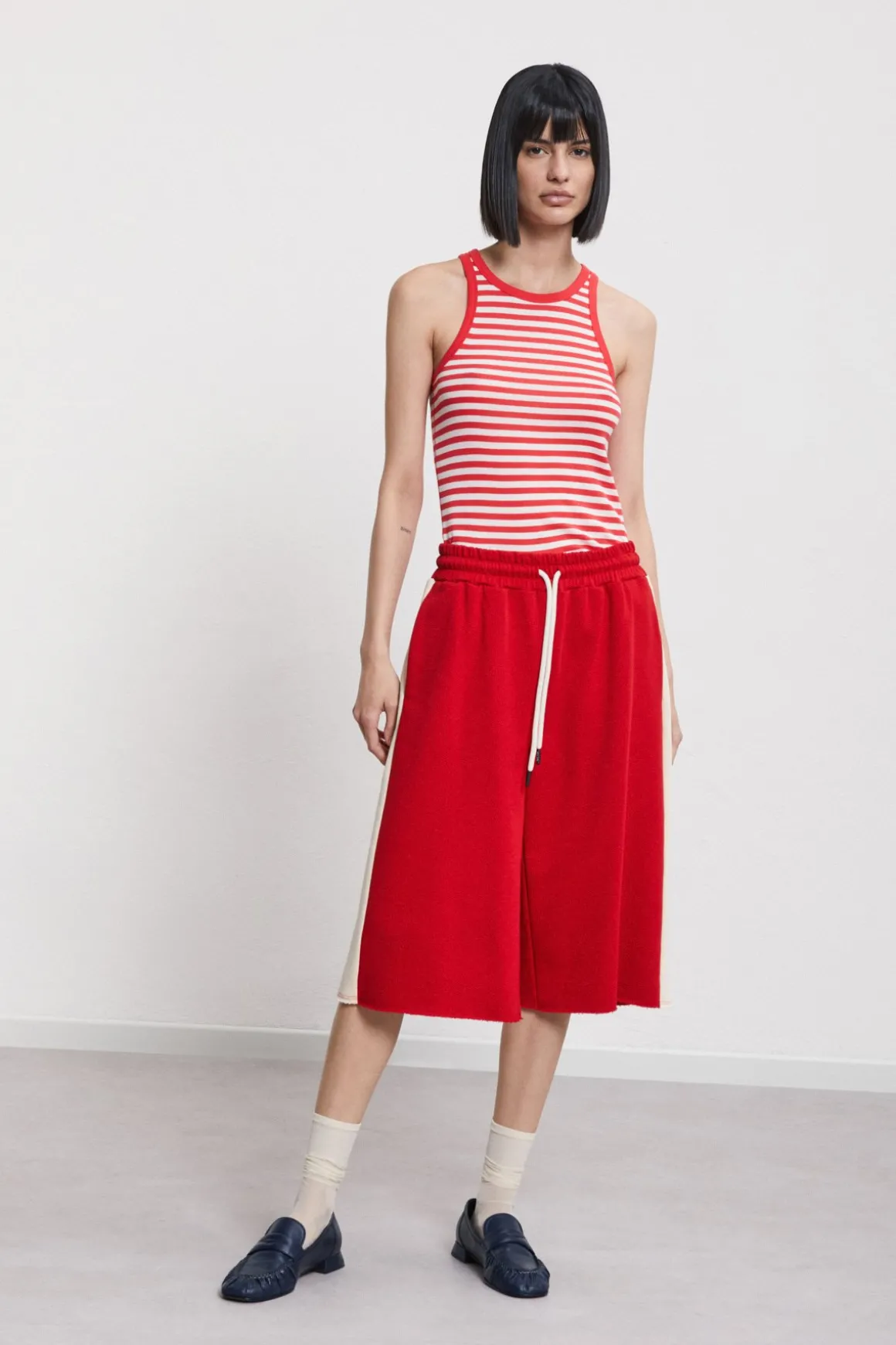 Pantalon jogger cropped en coton