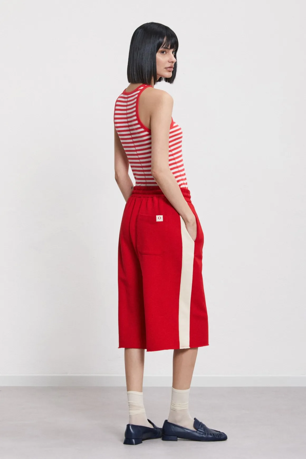 Pantalon jogger cropped en coton