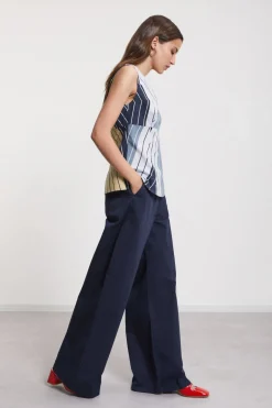 Pantalon large en coton
