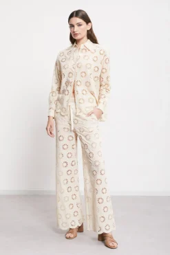 Pantalon large en coton