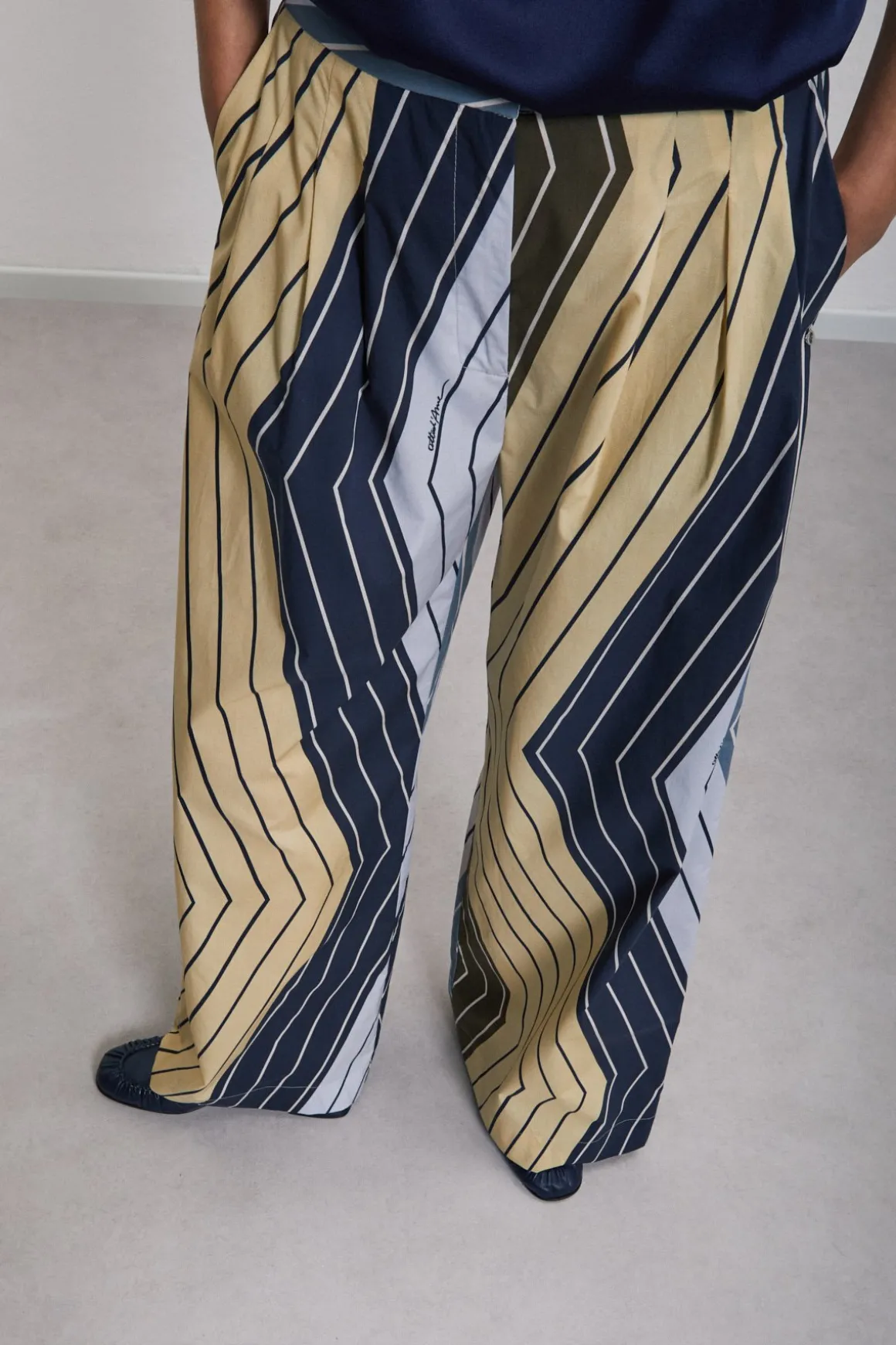 Pantalon large en coton