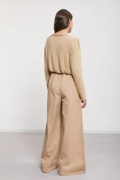 Pantalon large en coton