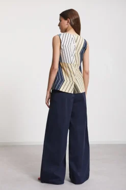 Pantalon large en coton