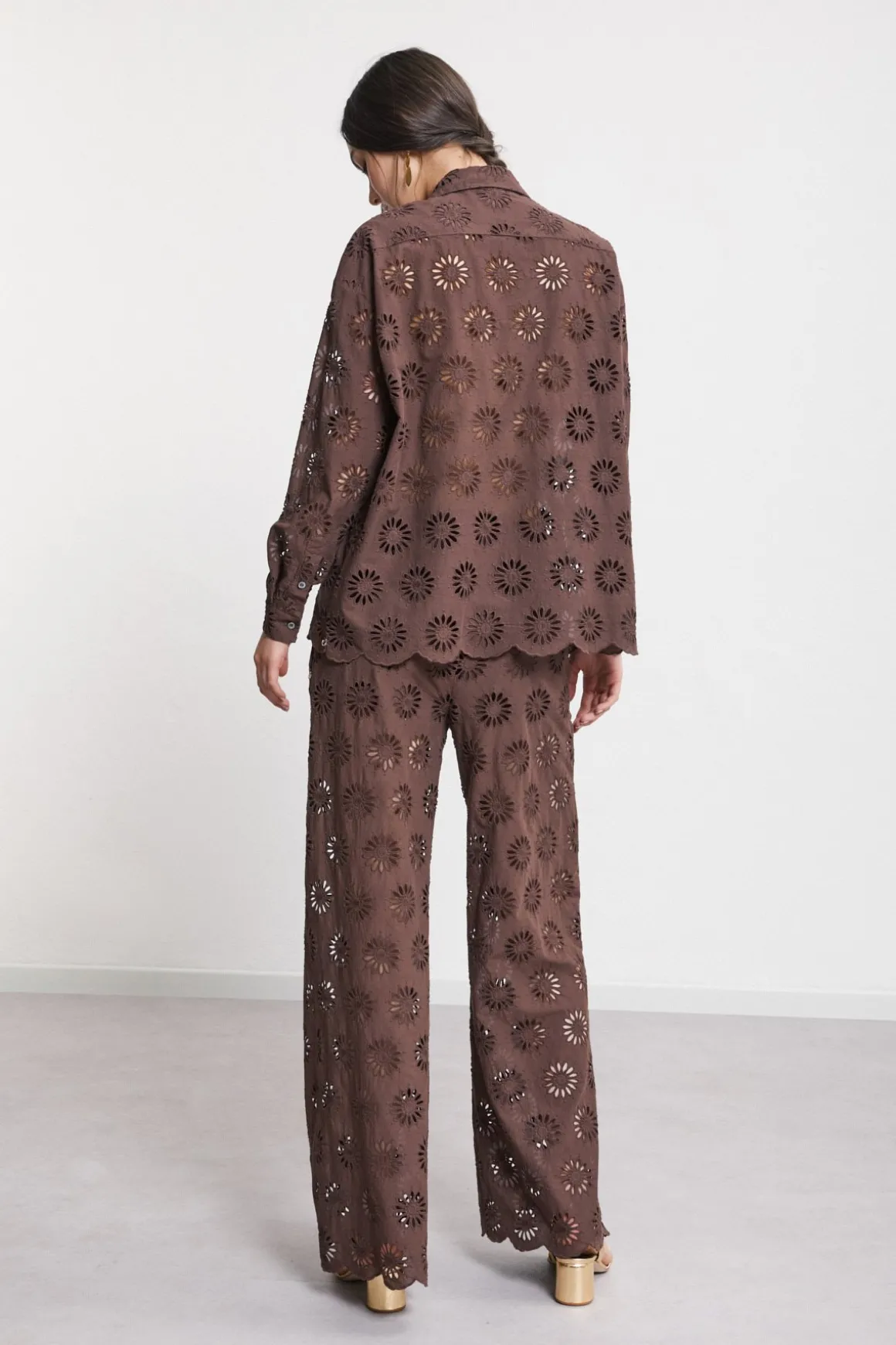 Pantalon large en coton