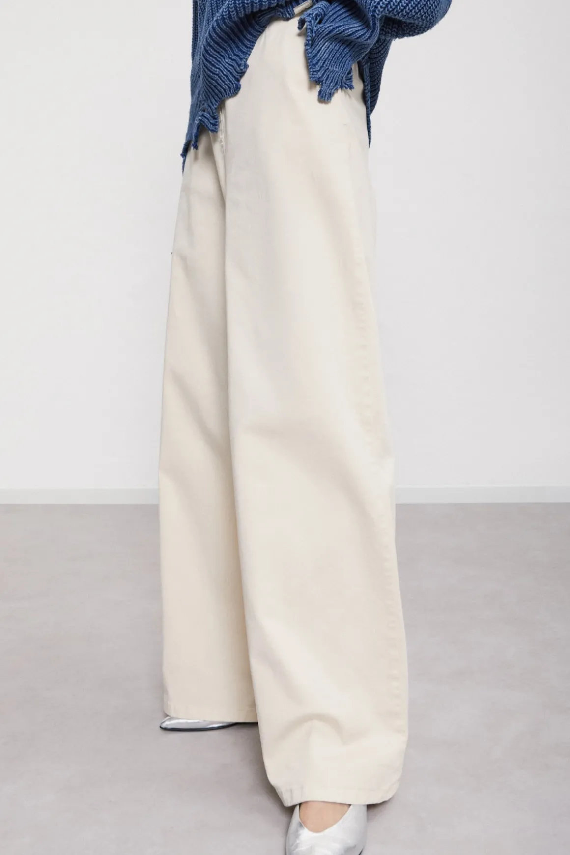 Pantalon large en coton