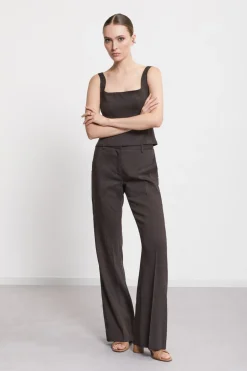 Pantalon large en lin