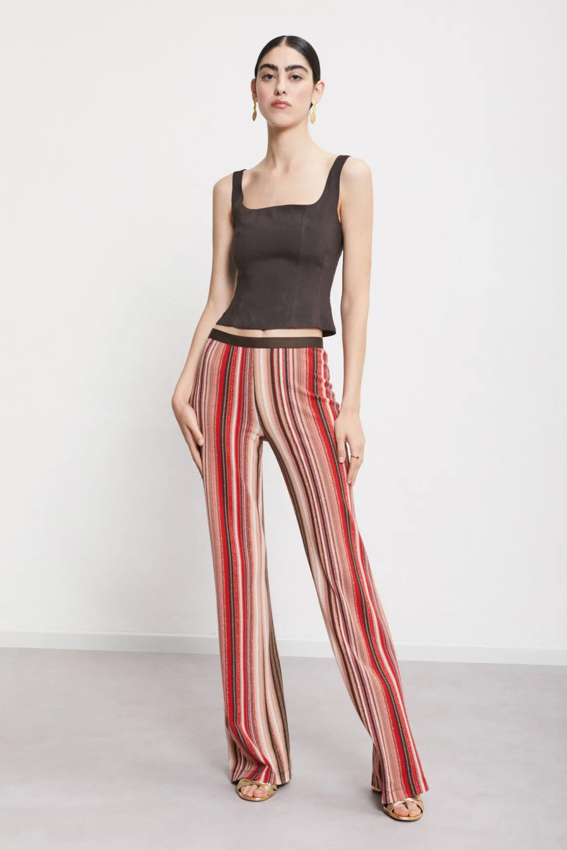 Pantalon large en maille
