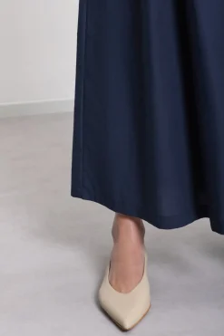 Pantalon large en popeline