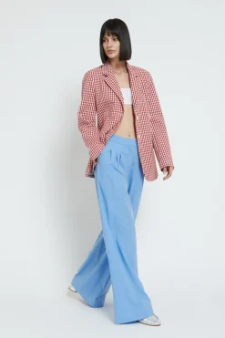 Pantalon large en popeline