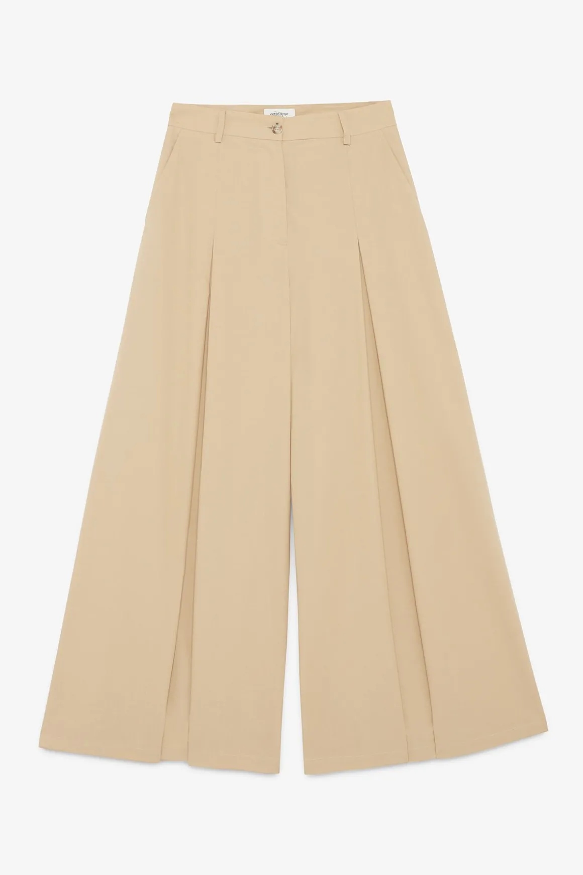 Pantalon large en popeline