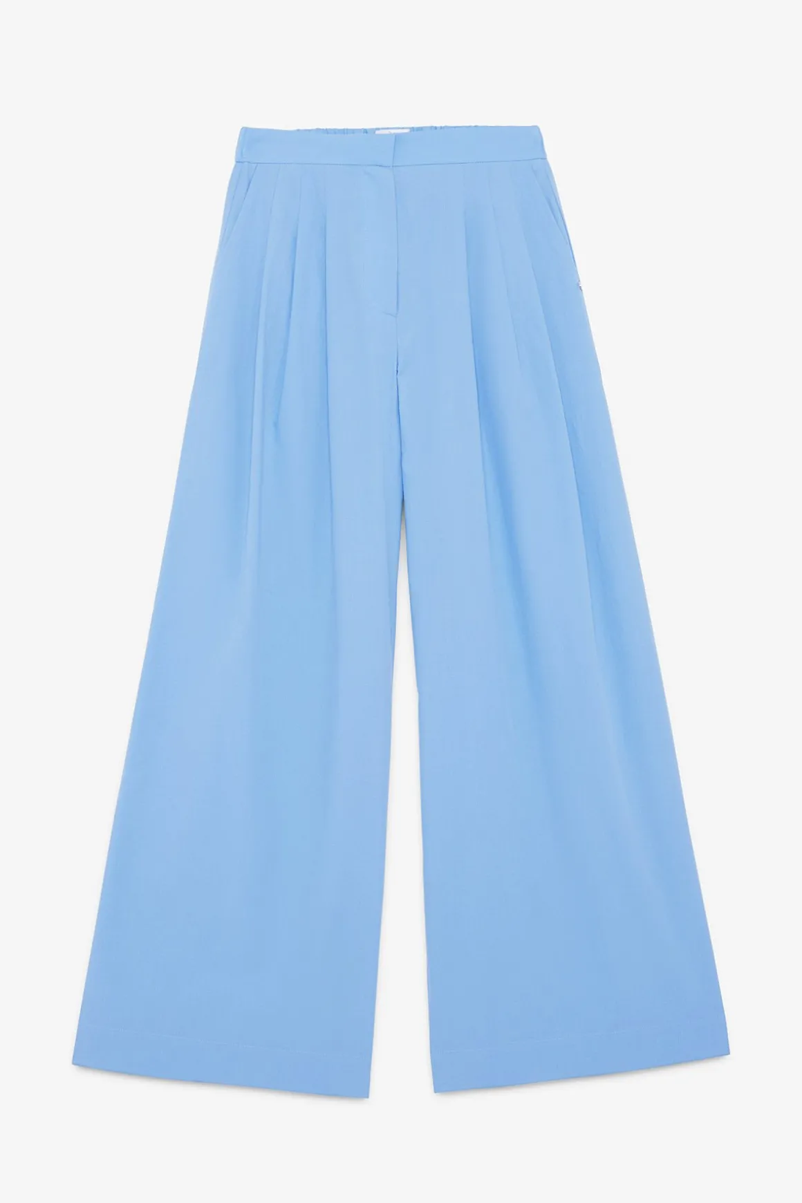 Pantalon large en popeline