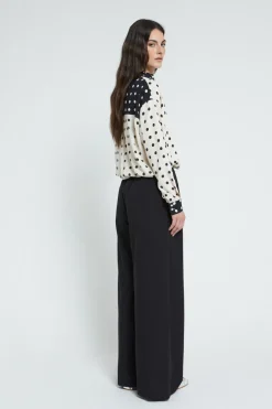 Pantalon large en popeline