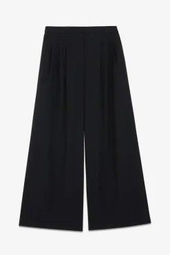 Pantalon large en popeline