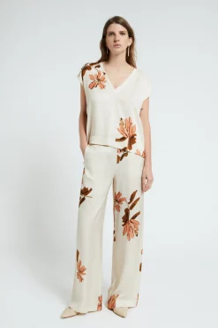 Pantalon large en viscose