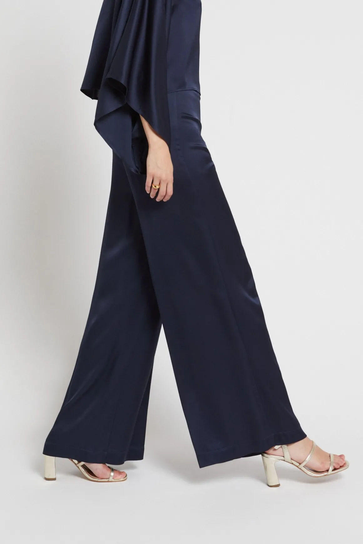 Pantalon large en viscose