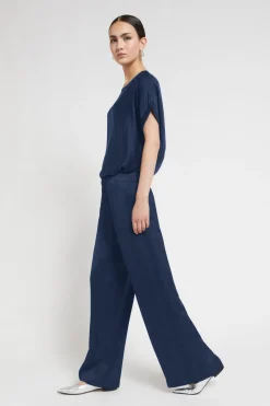 Pantalon large en viscose