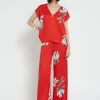 Pantalon large en viscose