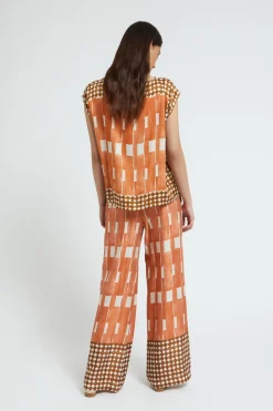 Pantalon large en viscose