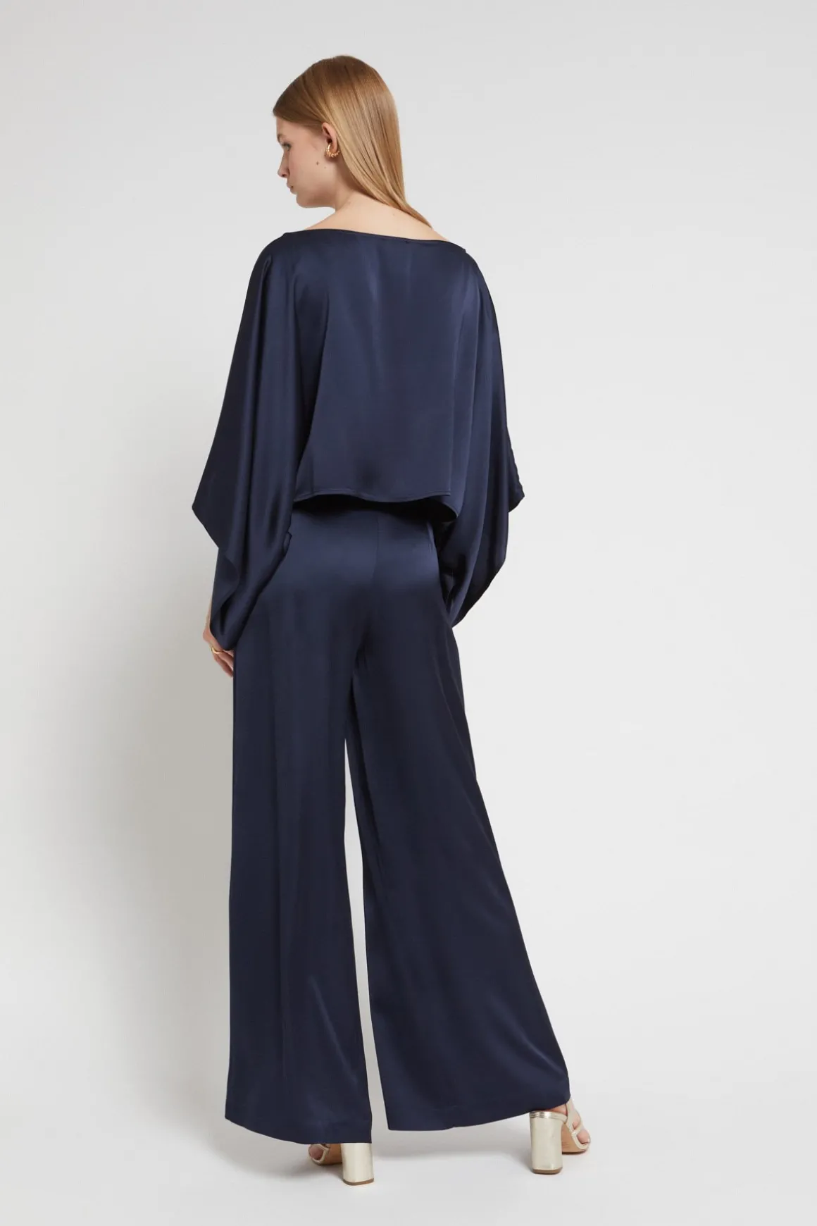 Pantalon large en viscose