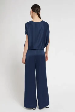 Pantalon large en viscose