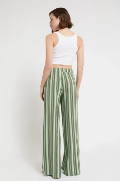 Pantalon large en viscose imprimée