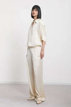 Pantalon large en viscose