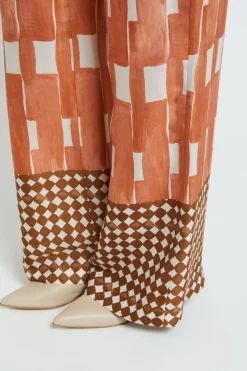 Pantalon large en viscose
