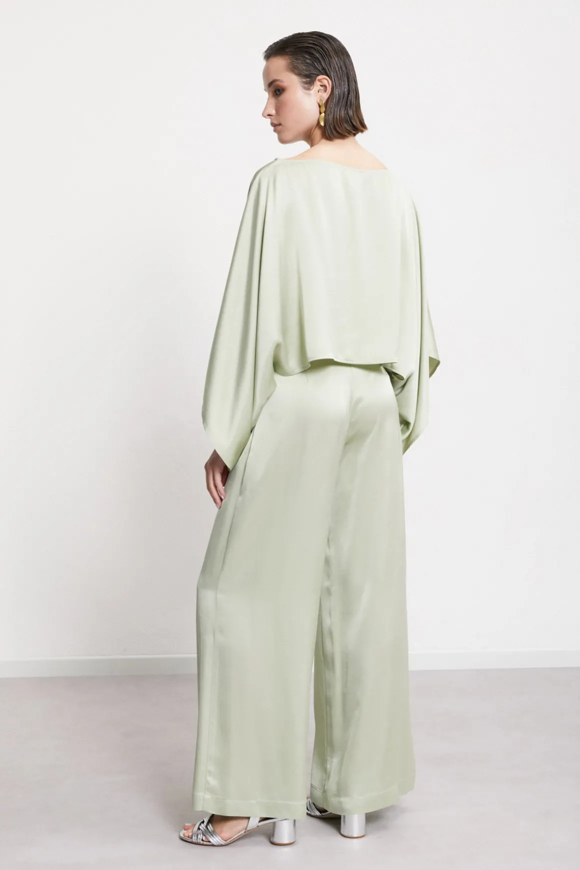 Pantalon large en viscose