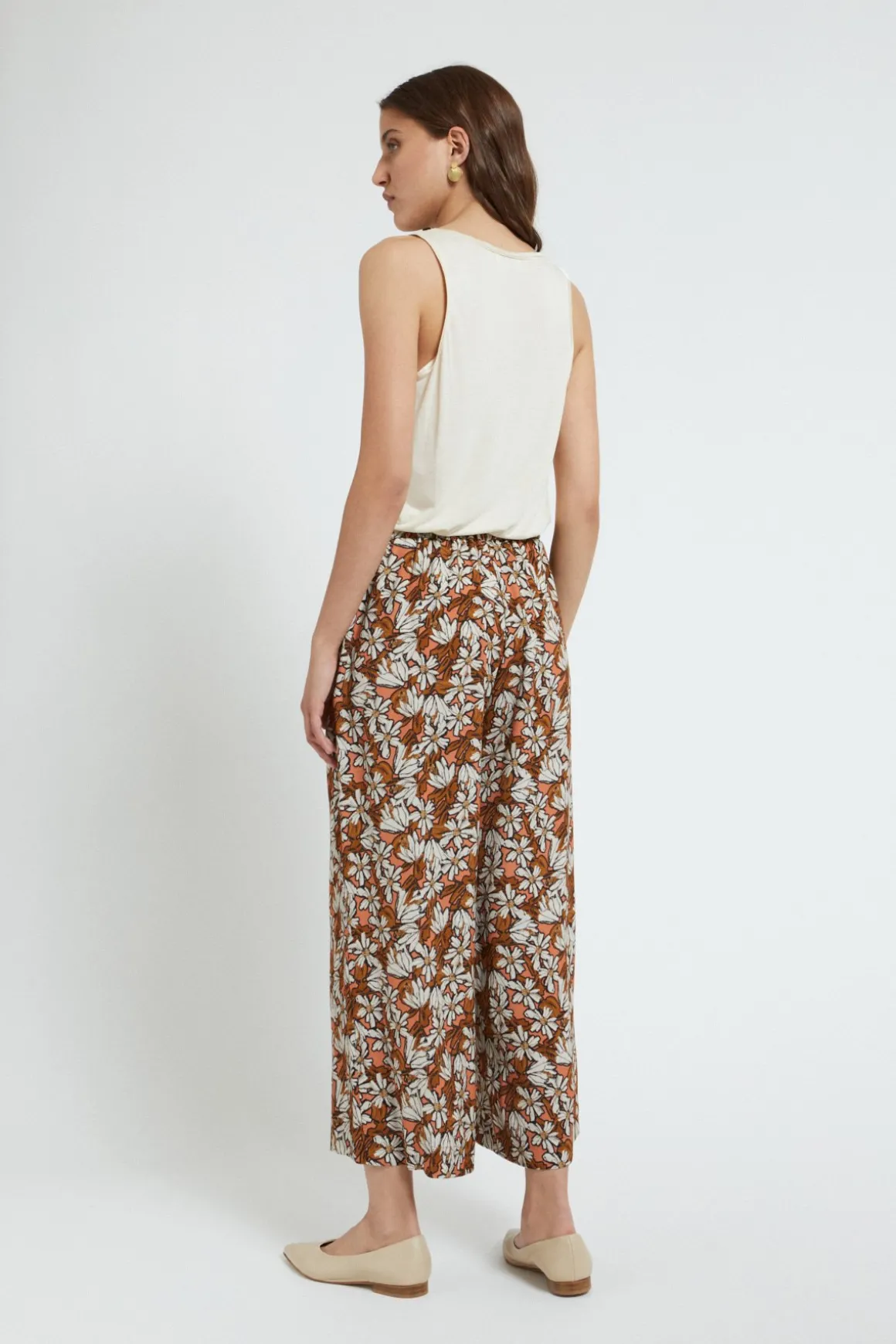 Pantalon large en viscose