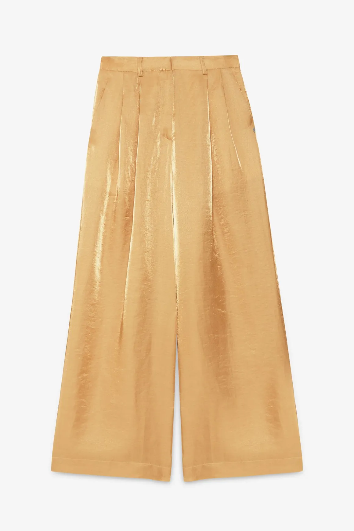 Pantalon large en viscose et lin