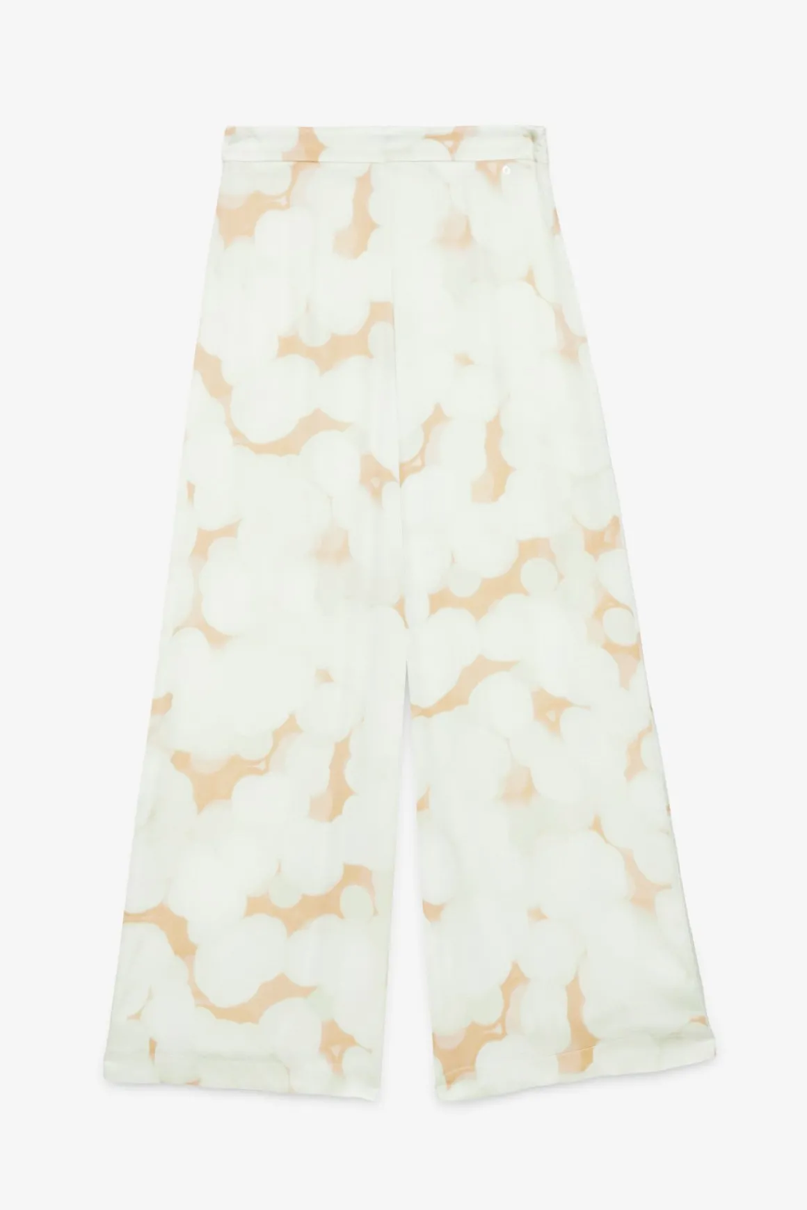 Pantalon large en viscose imprimée