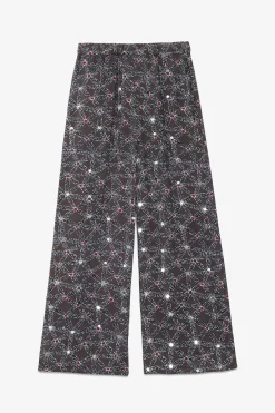 Pantalon large en viscose imprimée