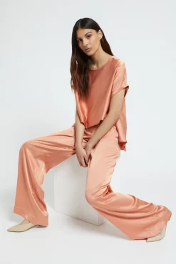 Pantalon large en viscose