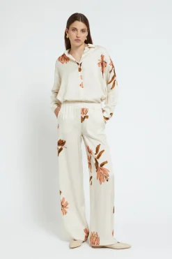 Pantalon large en viscose